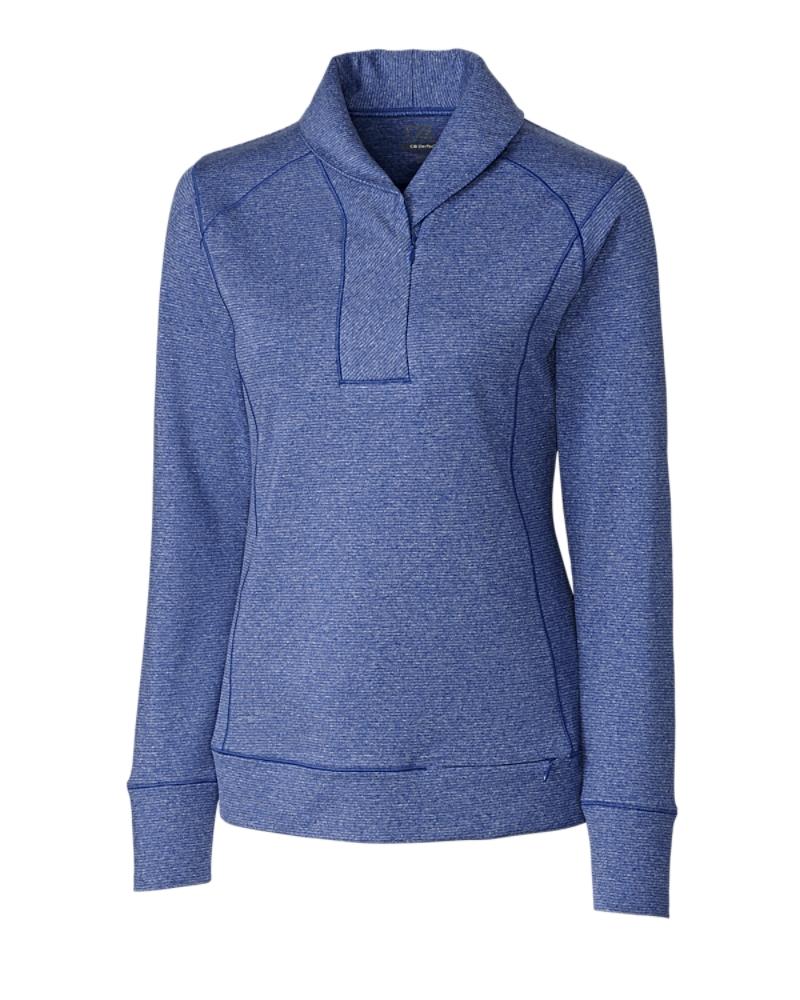 Cutter and Buck Shoreline Half Zip Sweater (Women's Cut) - LCK08663 - Tour Blue Heather