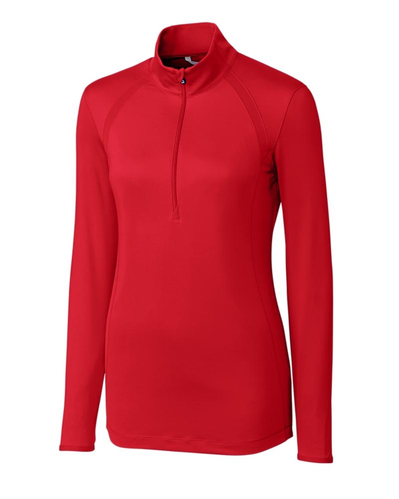 Cutter and Buck Williams Half Zip Sweater (Women's Cut) - LCK08686 - Red