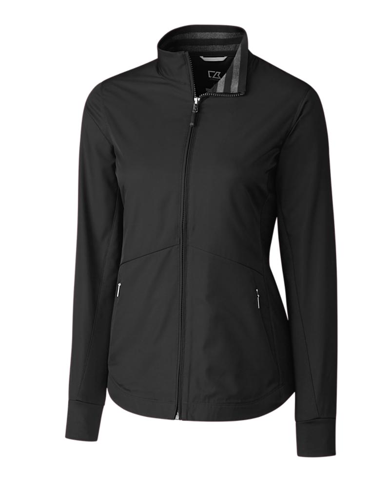 LCO00005- Cutter And Buck Ladies- Black- Nine Iron Full Zip Jacket