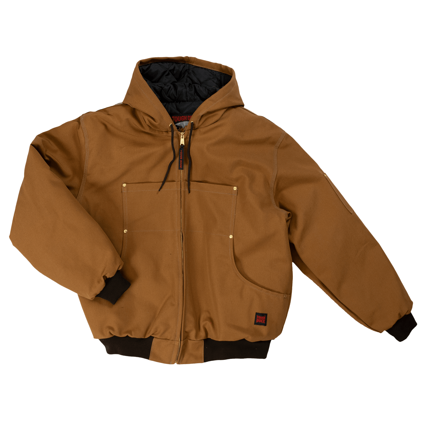 Tough Duck Hooded Bomber Jacket - 5123 - Brown