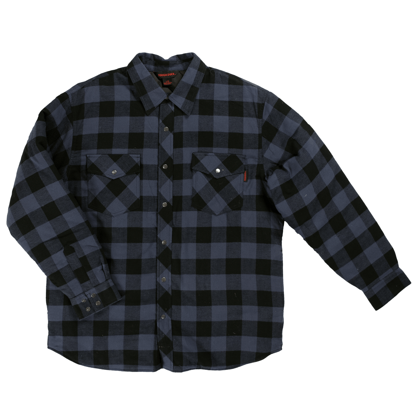 Tough Duck Quilted Flannel Shirt - WS05 - Blue Buffalo Check