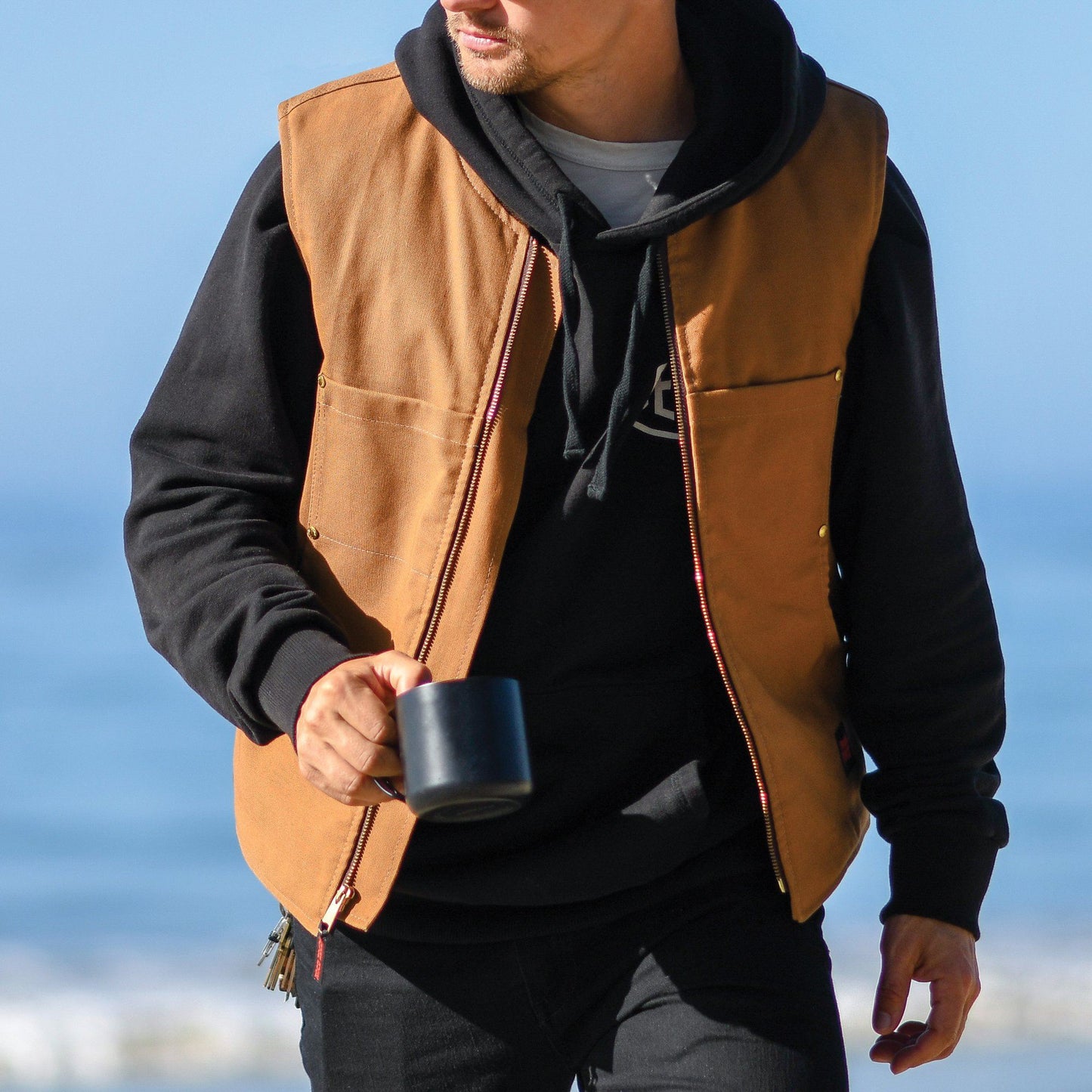 Tough Duck-Tough Duck Cotton Duck Vest-Brown-1937-model
