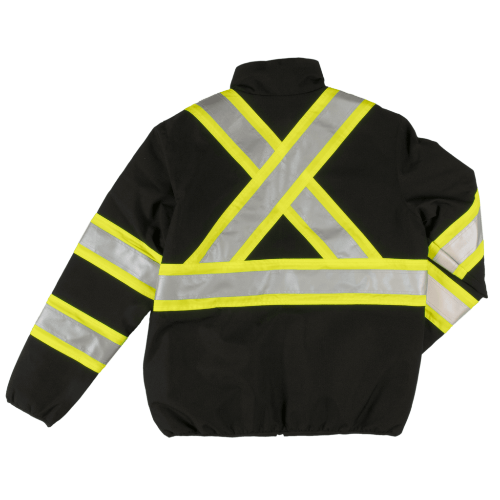 Tough Duck Reversible Safety Jacket - SJ27 - Black - back