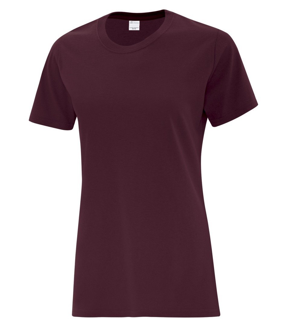 Basic T-Shirt: Women's Cut - ATC1000L - Maroon