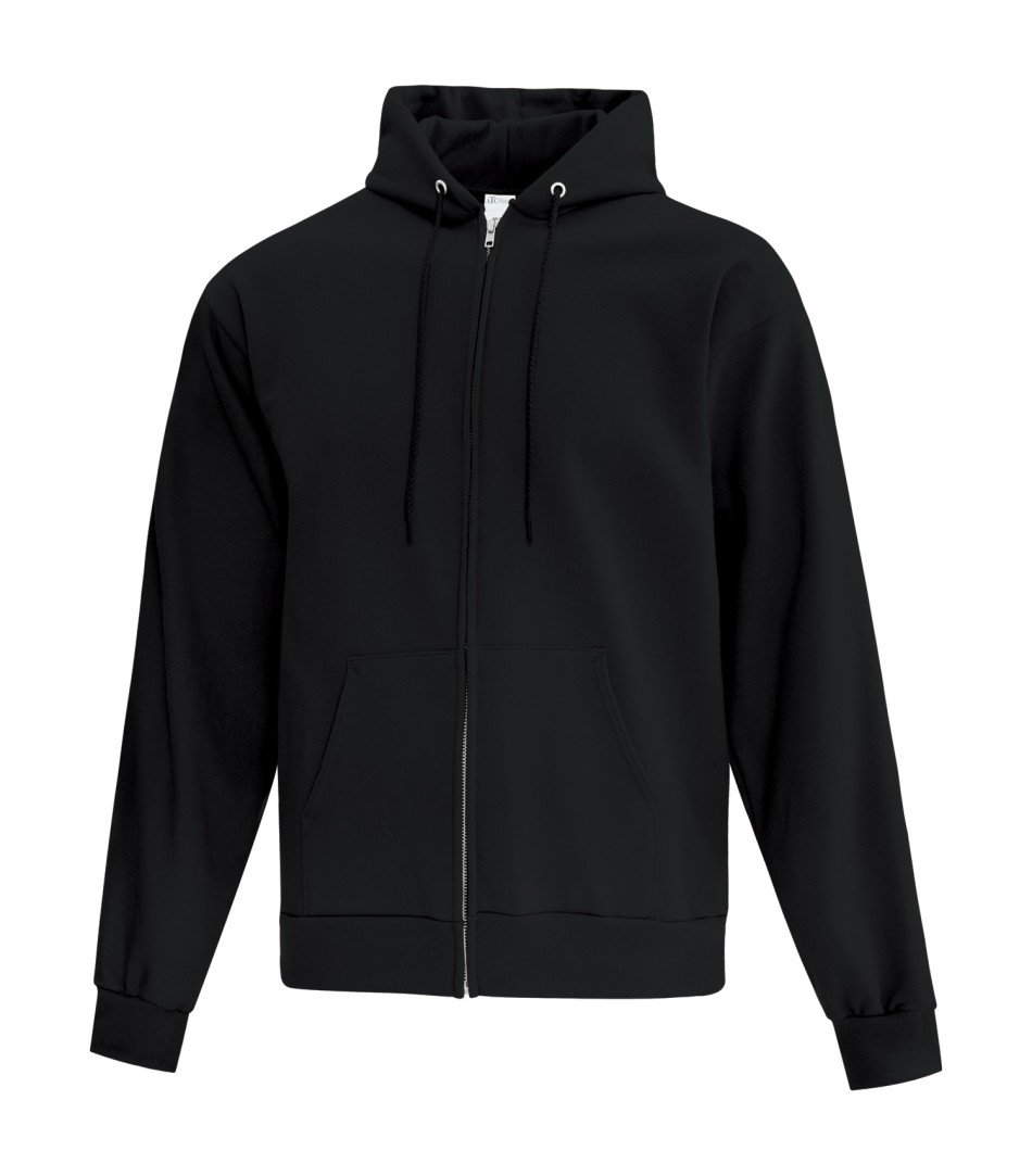 Basic Fleece Sweater: Full Zip - ATCF2600 - Black