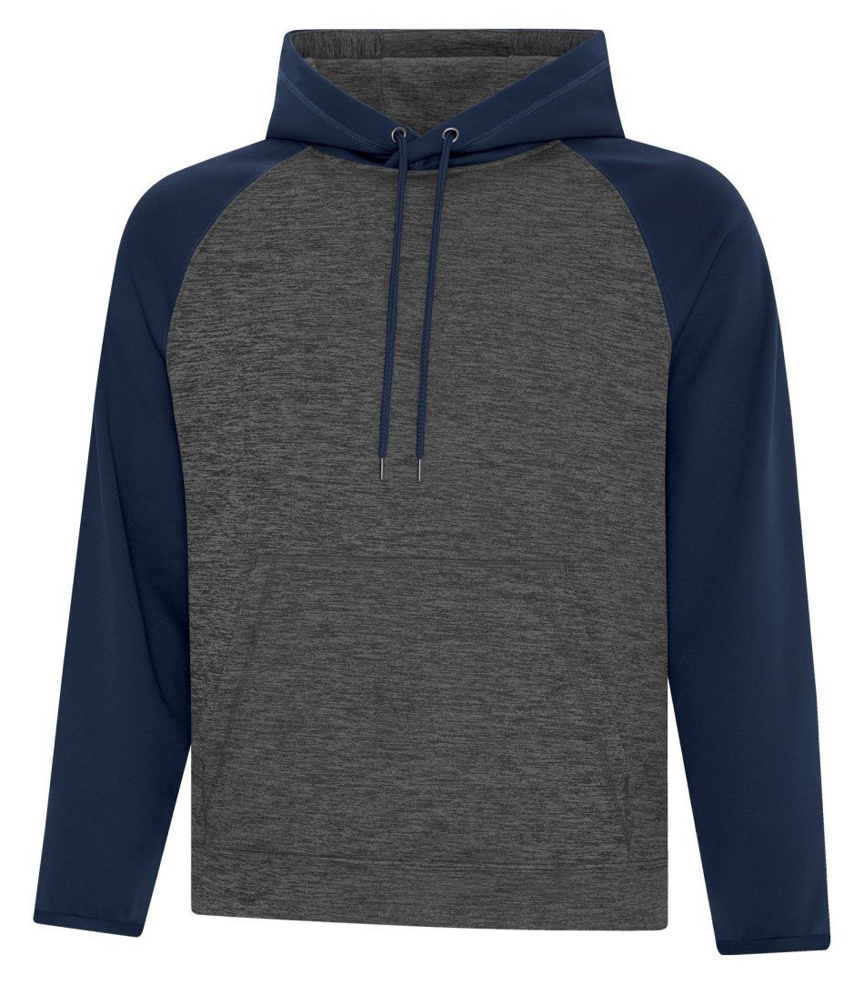 Performance Fleece Sweater: Premium Colour Variations Heather Two Tone Pattern - F2047 - True Navy