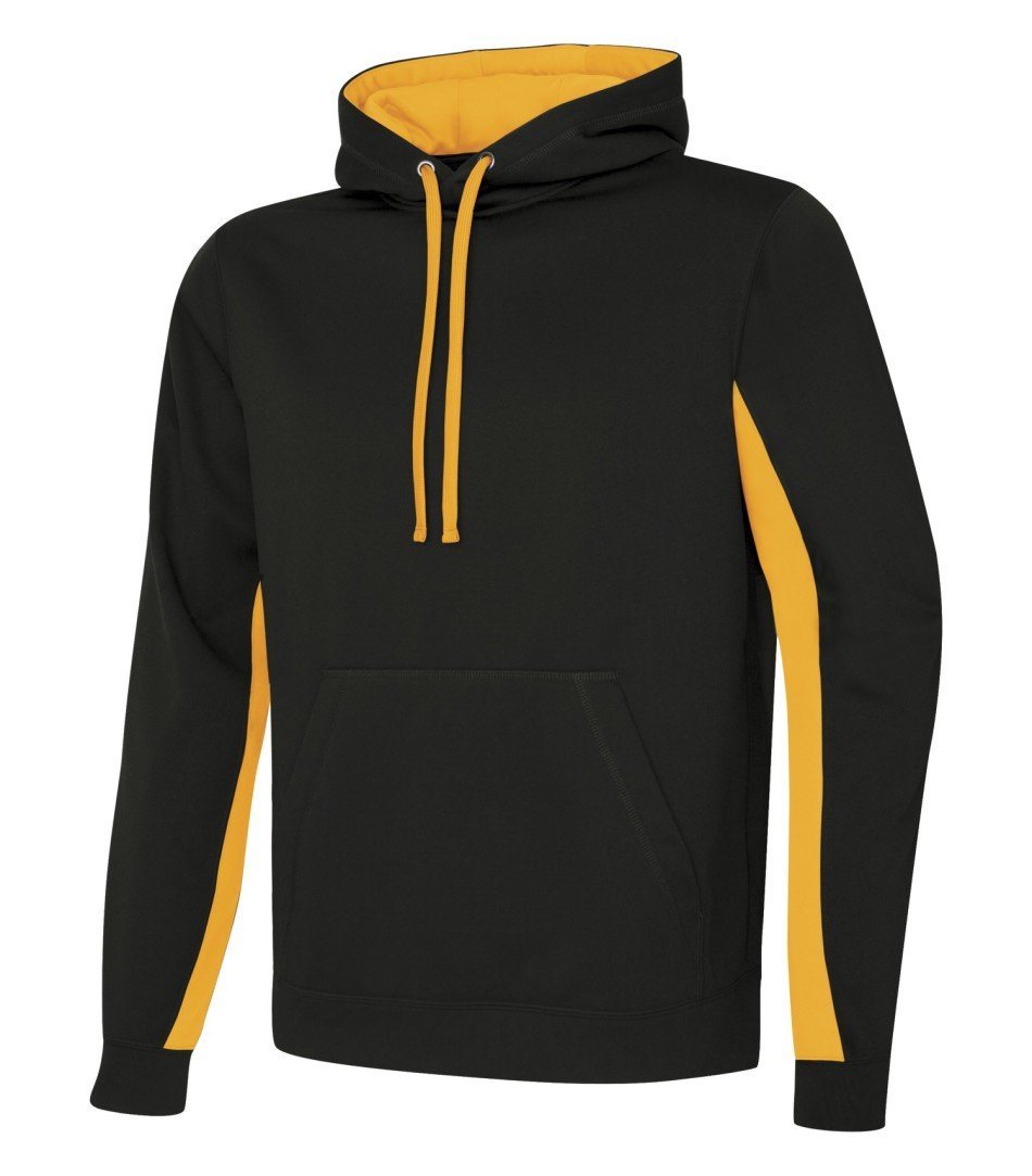 Performance Fleece Sweater: Premium Colour Variations Two Tone - F2011 - Black/Gold