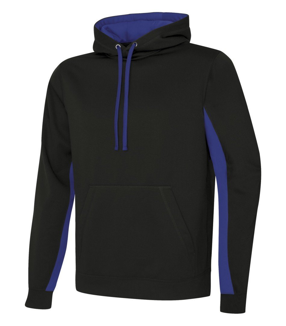 Performance Fleece Sweater: Premium Colour Variations Two Tone - F2011 - Black/True Royal