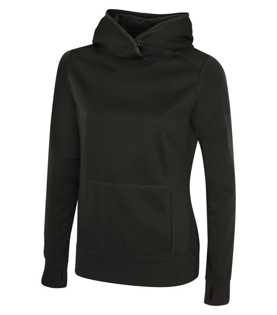 Performance Fleece Sweater: Women's Cut Basic Solid Colours - L2005 - Black