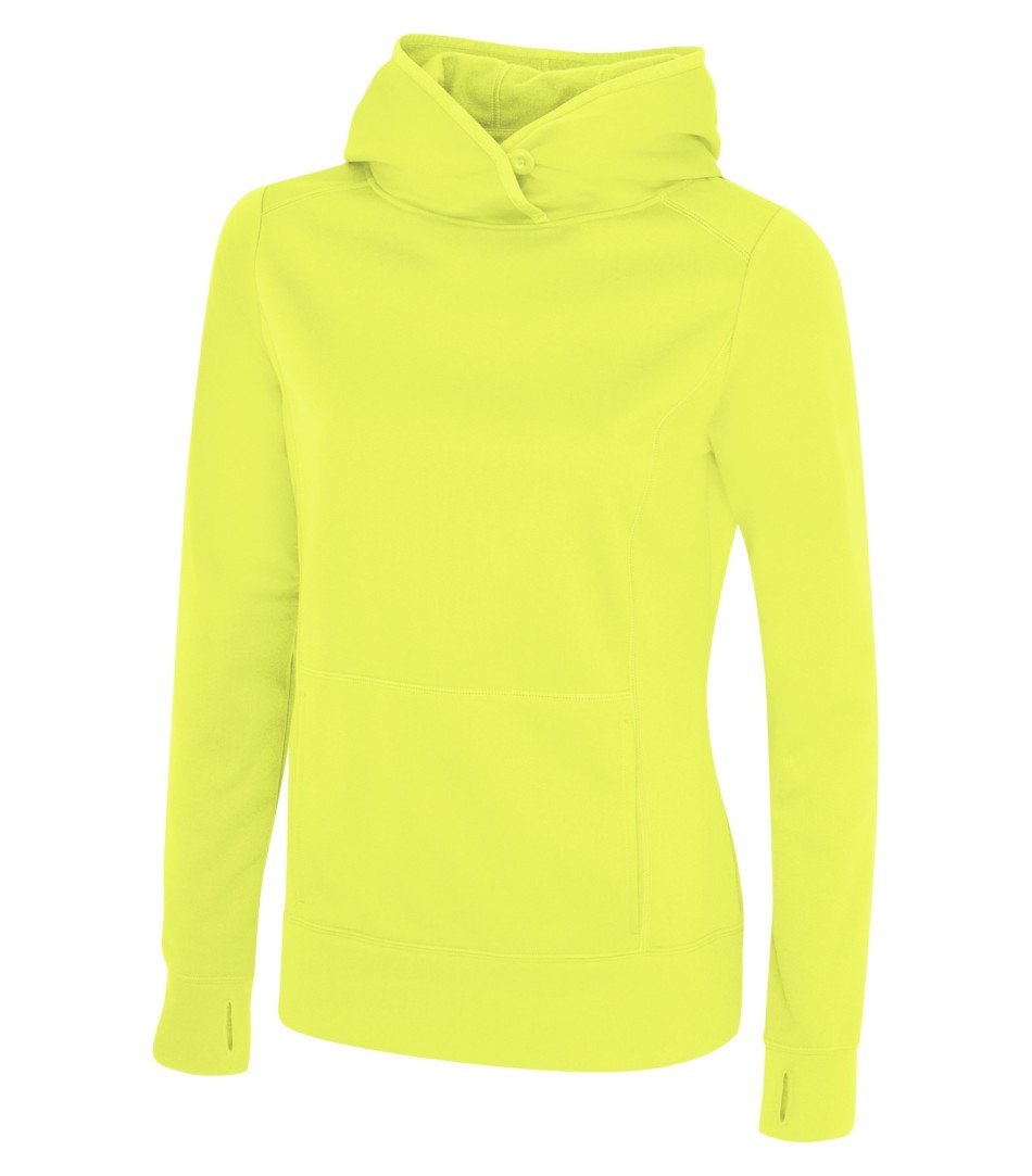 Performance Fleece Sweater: Women's Cut Basic Solid Colours - L2005 - Extreme Yellow
