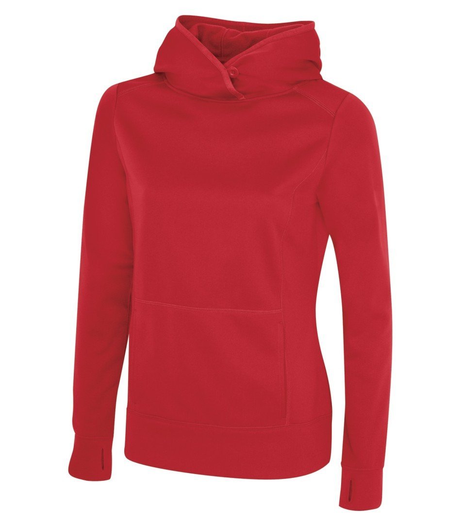 Performance Fleece Sweater: Women's Cut Basic Solid Colours - L2005 - True Red