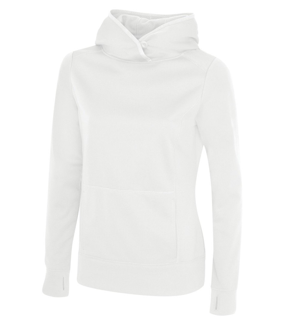 Performance Fleece Sweater: Women's Cut Basic Solid Colours - L2005 - White