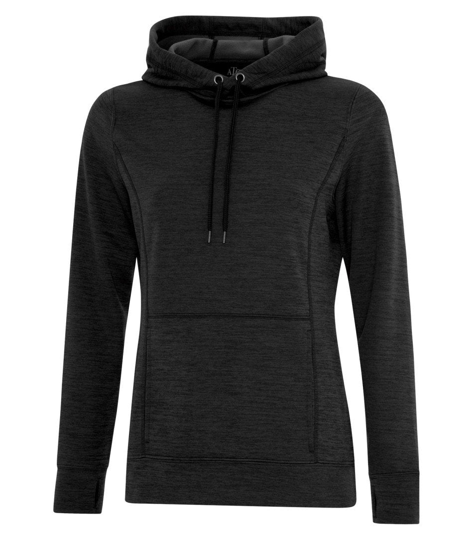 Performance Fleece Sweater: Women's Cut Premium Colour Variations Heather Pattern - L2033 - Black