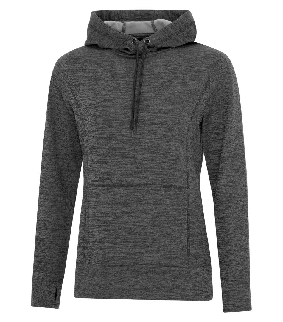 Performance Fleece Sweater: Women's Cut Premium Colour Variations Heather Pattern - L2033 - Charcoal