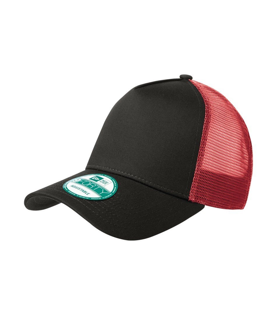 New Era Caps: Trucker Mesh - NE205 - Black/Scarlet