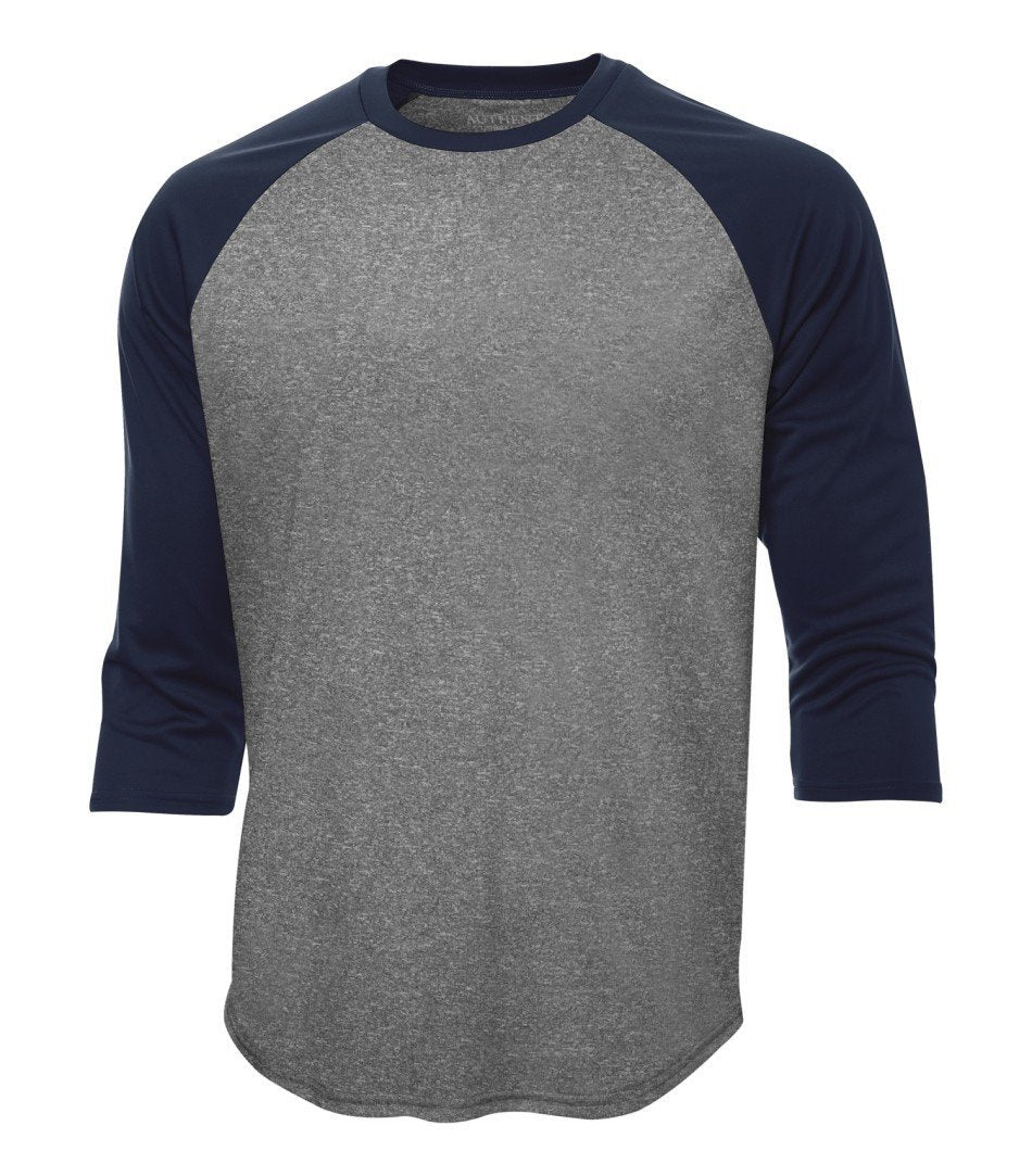 Performance 3/4 Sleeve: Baseball - S3526 - Charcoal/Navy