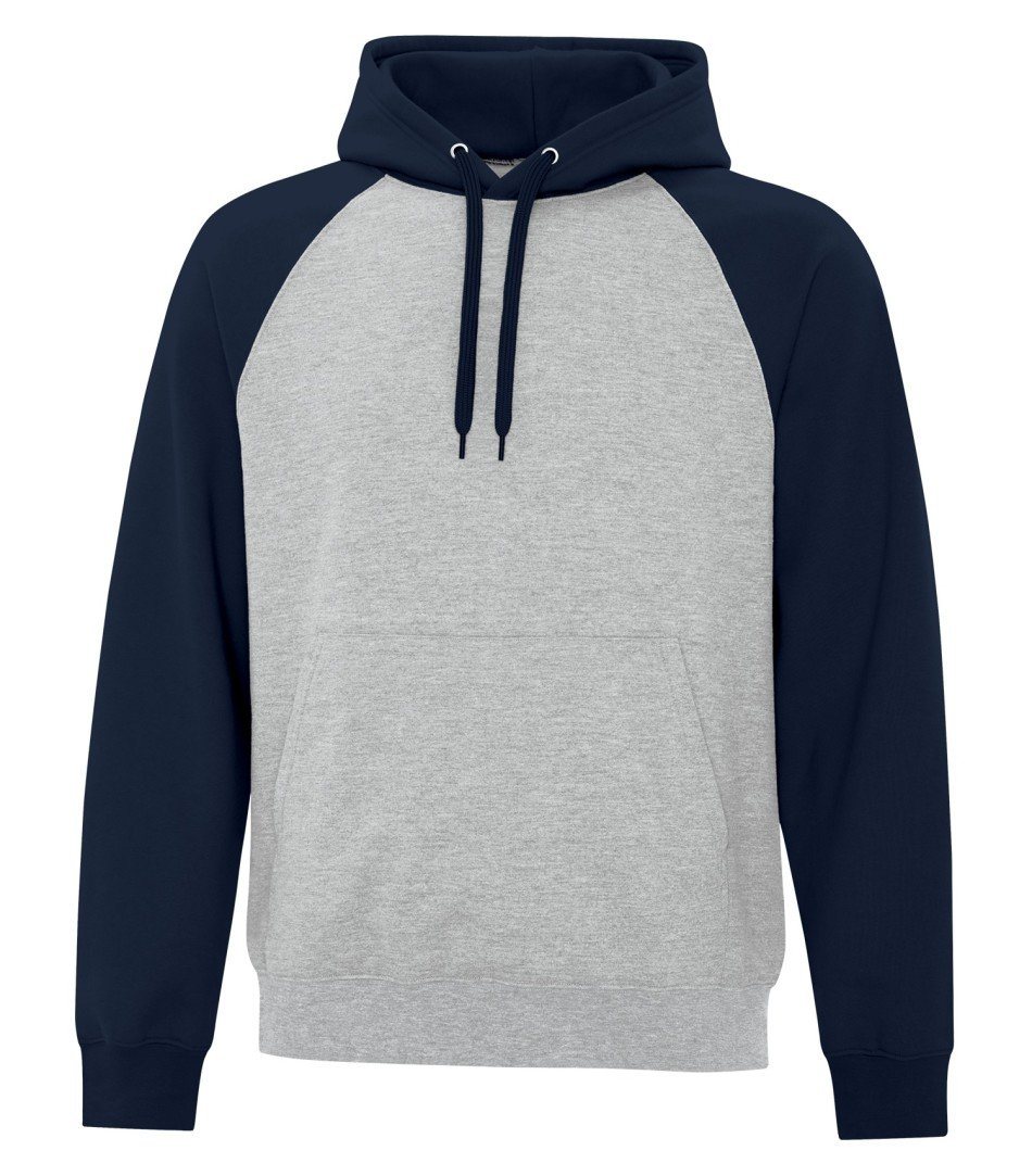 Basic Fleece, Two Tone, Athletic Heather-Navy, atcf2550