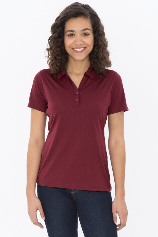 Basic Polo Women's Cut, Maroon, l4039