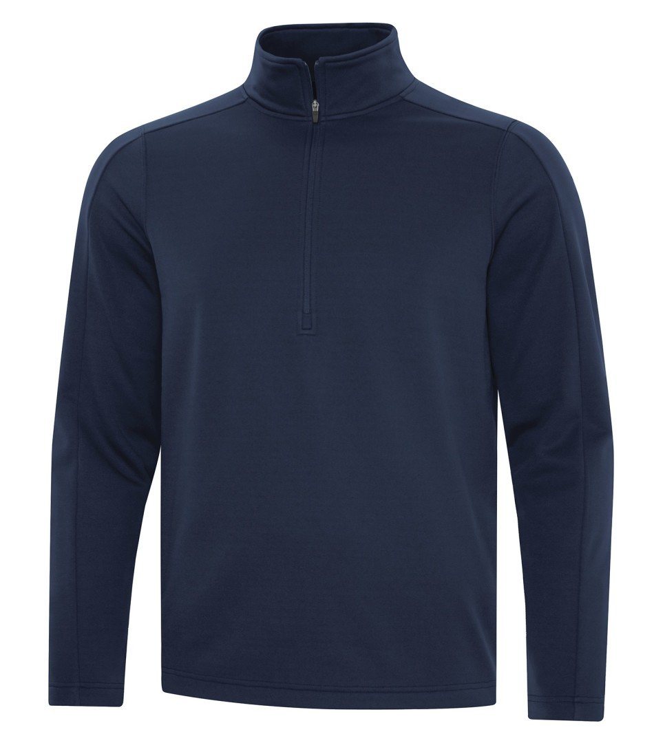 Performance Fleece Sweater: Solid Colours Half Zip - F2035 - True Navy