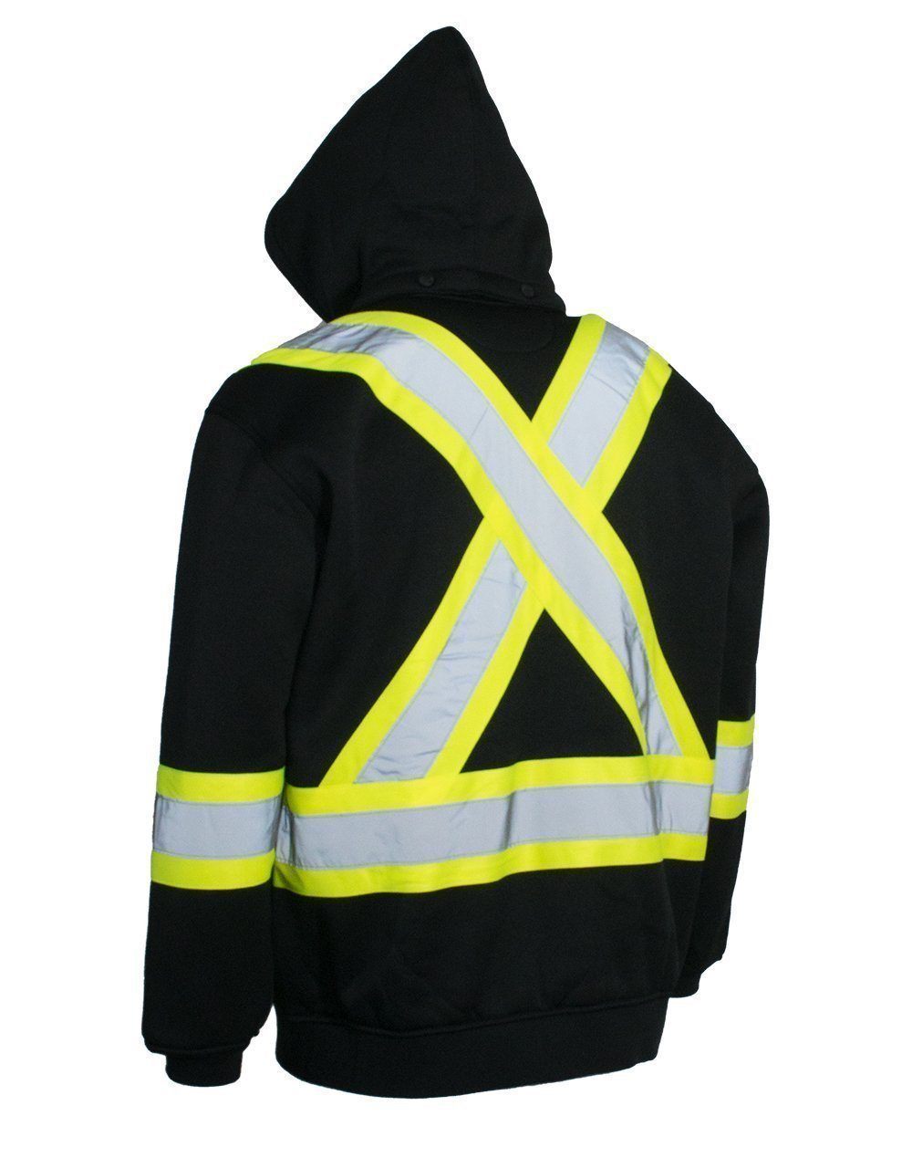 Forcefield - Safety Hoodie with Quilted Liner - 024-P814QBK - Black - back
