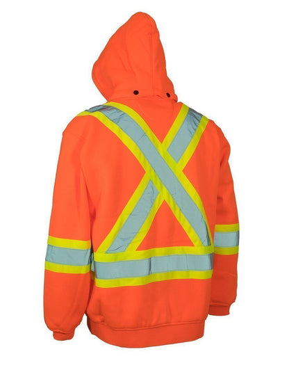Forcefield - Safety Hoodie with Quilted Liner - 024-P814QOR - Orange - back