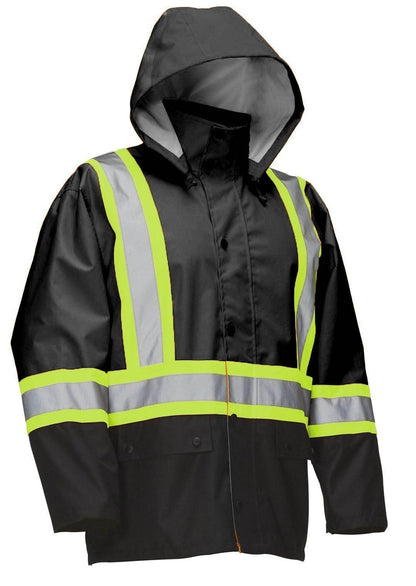 Forcefield - Safety Rain Jacket - 023-HVRJBK - Black