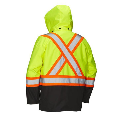 Forcefield - Safety Rain Jacket - 023-HVRJLYT - Lime - back
