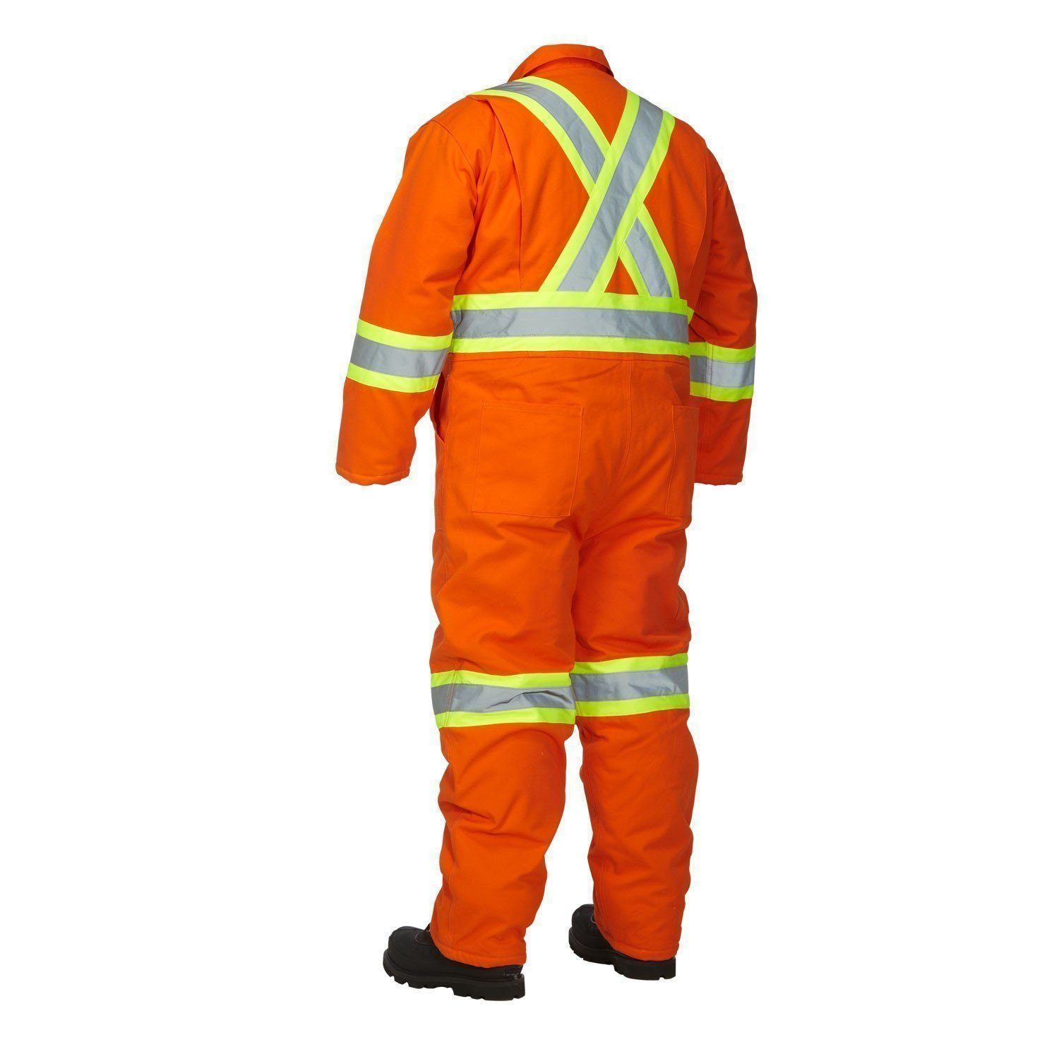 Forcefield -  Safety Lined Coverall - 024-OR34 - Orange - back