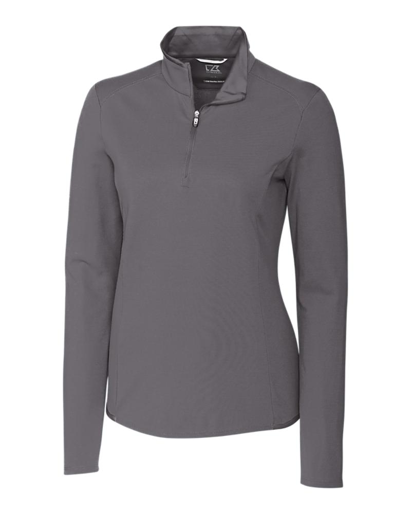 Cutter and Buck Advantage Mock Half-Zip Sweater (Women's Cut) - LCK00032 - Elemental Grey