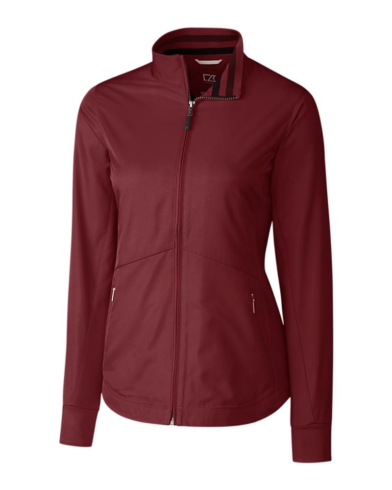 LCO00005- Cutter And Buck Ladies- Bordeaux- Nine Iron Full Zip Jacket