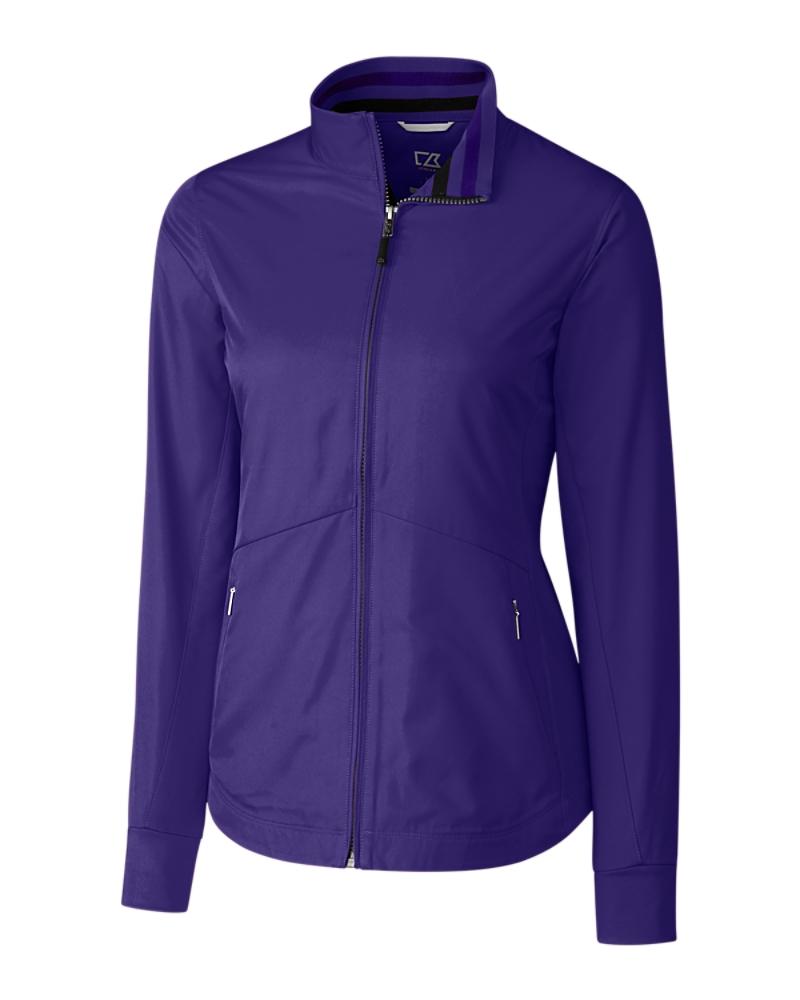 LCO00005- Cutter And Buck Ladies- College Purple- Nine Iron Full Zip Jacket
