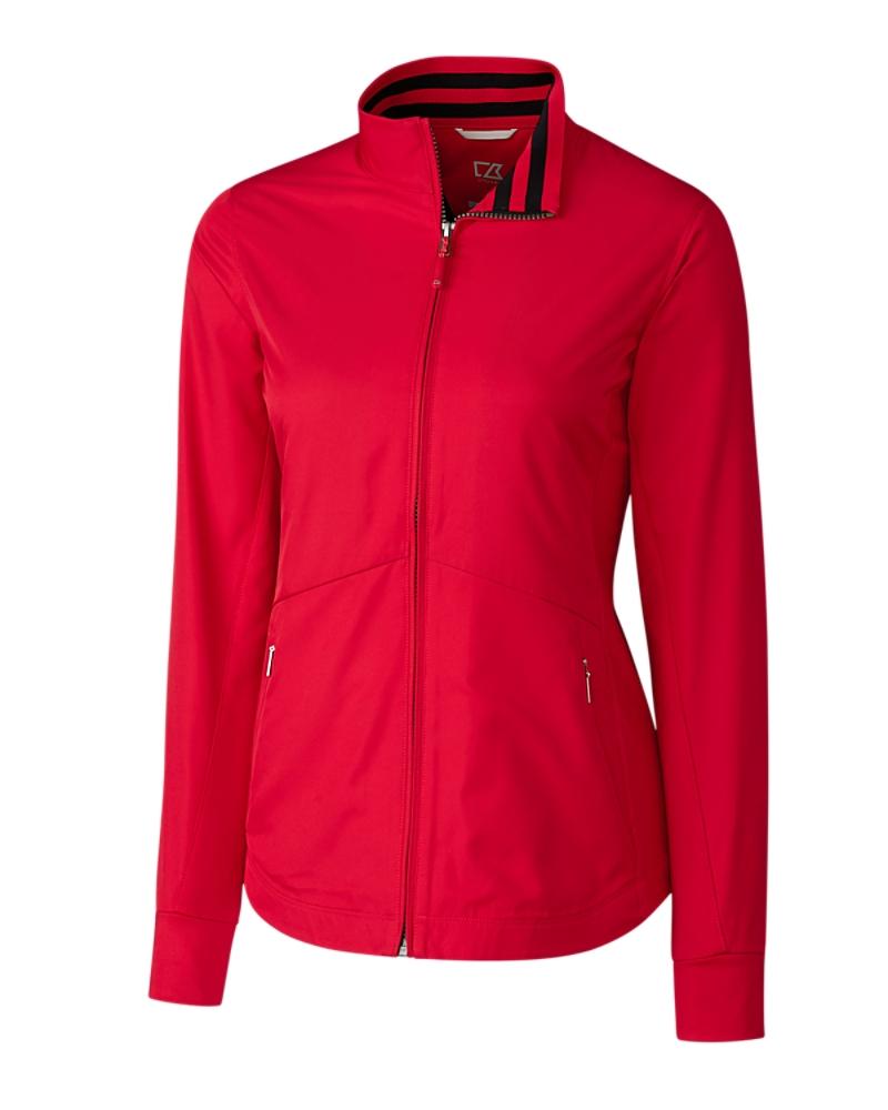 LCO00005- Cutter And Buck Ladies- Red - Nine Iron Full Zip Jacket