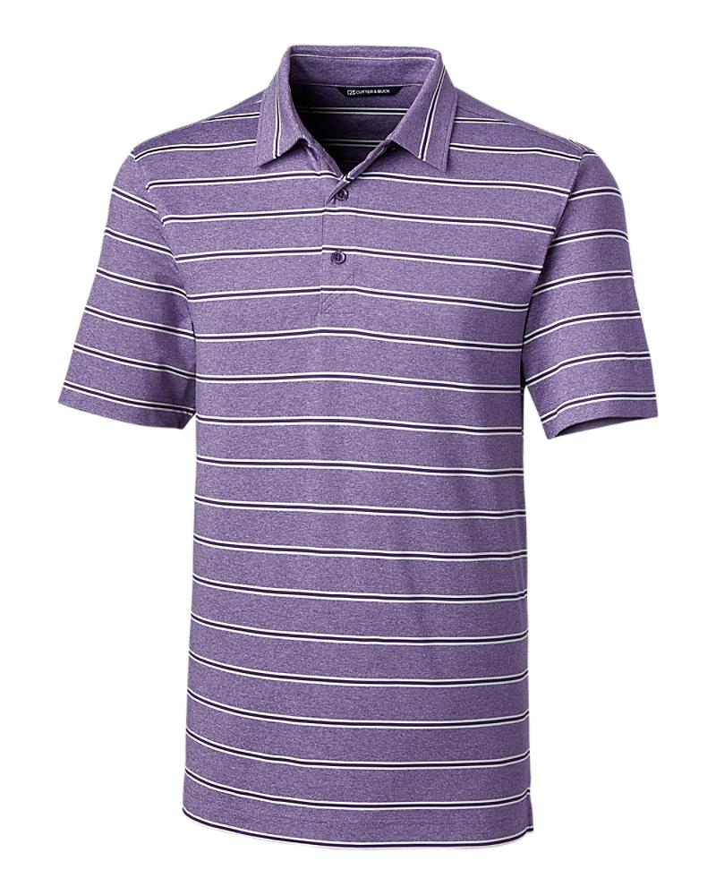 Cutter and Buck Forge Heather Stripe Polo - MCK00112 - Majestic