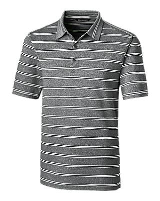 Cutter and Buck Forge Heather Stripe Polo - MCK00112 - Black