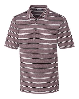 Cutter and Buck Forge Heather Stripe Polo - MCK00112 - Bordeaux