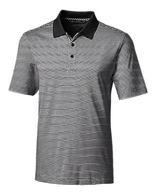 Cutter and Buck Forge Tonal Stripe Polo - MCK00113 - Black