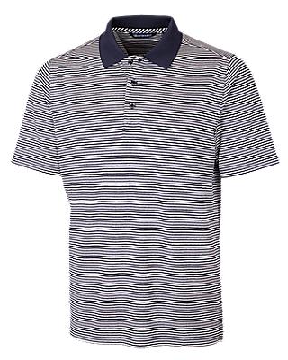 Cutter and Buck Forge Tonal Stripe Polo - MCK00113 - Liberty Navy