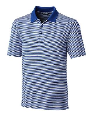 Cutter and Buck Forge Tonal Stripe Polo - MCK00113 - Tour Blue