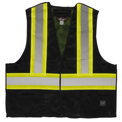 Tough Duck 5-Point Tearaway Safety Vest - S9i0 - Black