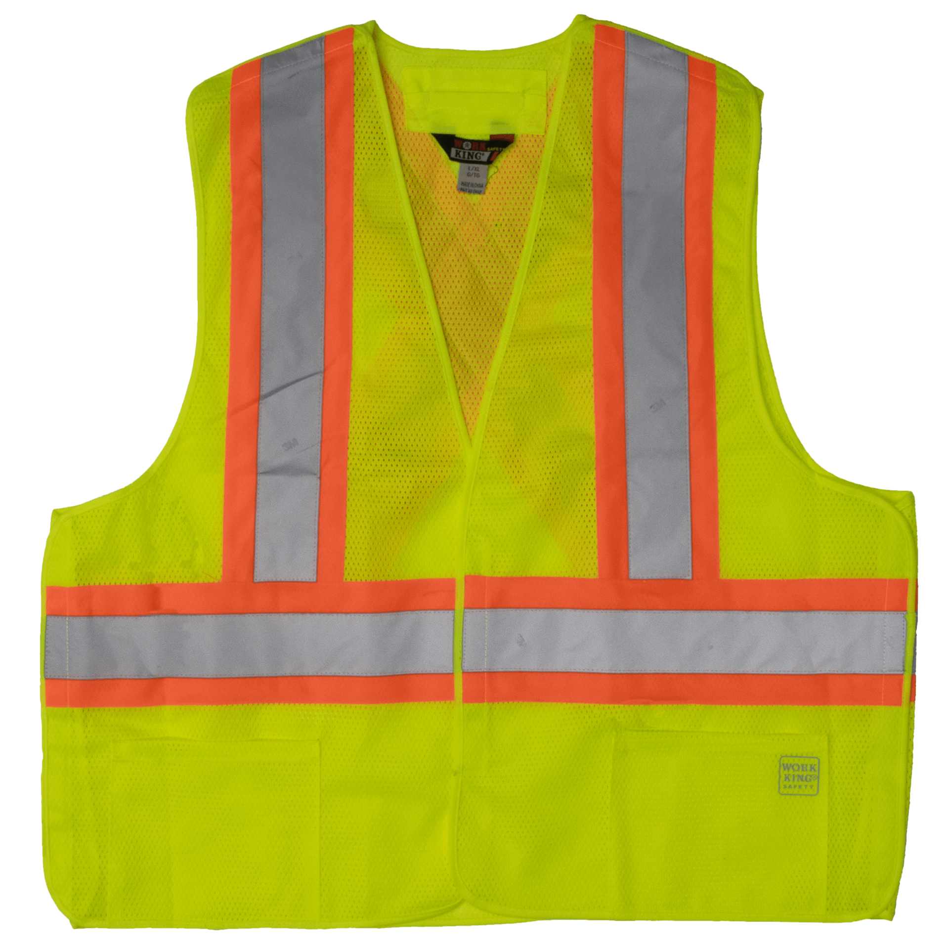 Tough Duck 5-Point Tearaway Safety Vest - S9i0 - Fluorescent Green