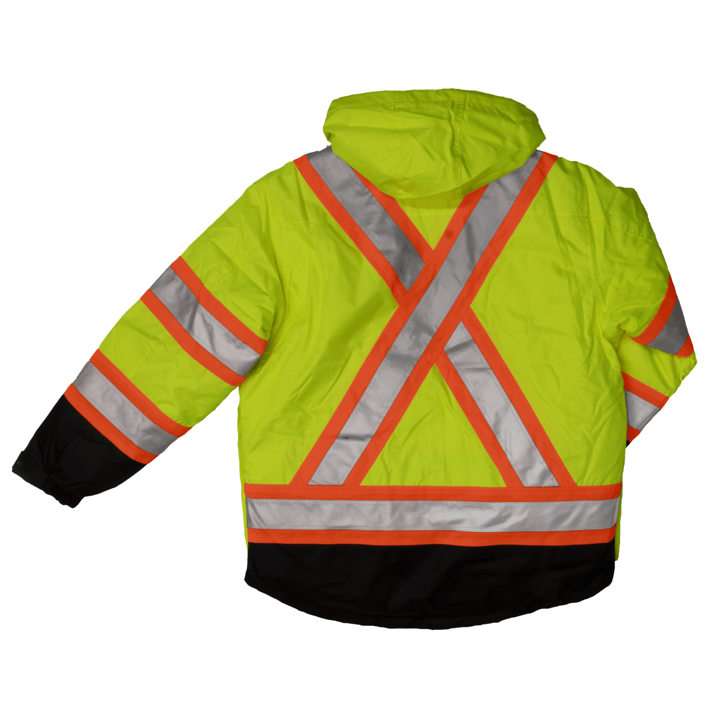 Tough Duck 5-in-1 Safety Jacket - S426 - Fluorescent Green - back
