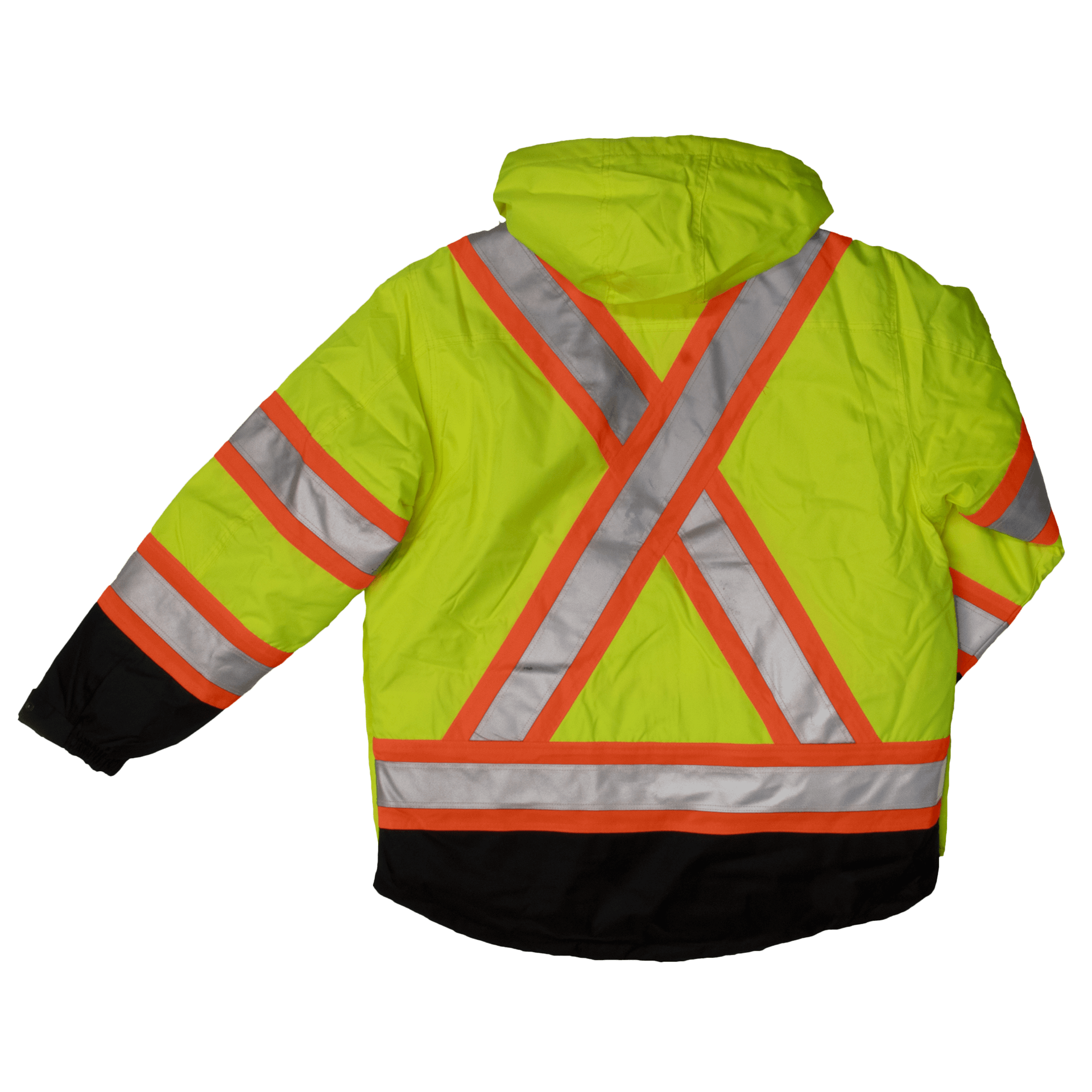 Tough Duck 5-in-1 Safety Jacket - S426 - Fluorescent Green - back