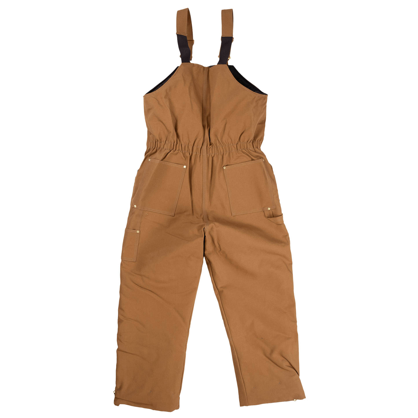 Tough Duck Insulated Bib Overalls - 7537 - Brown - back