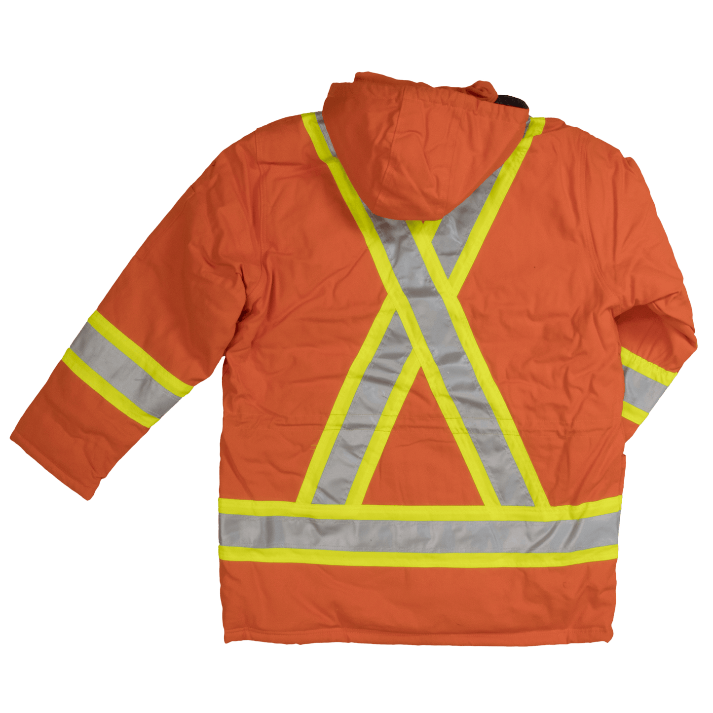 Tough Duck Fleece Lined Safety Jacket - S157 - Orange - back