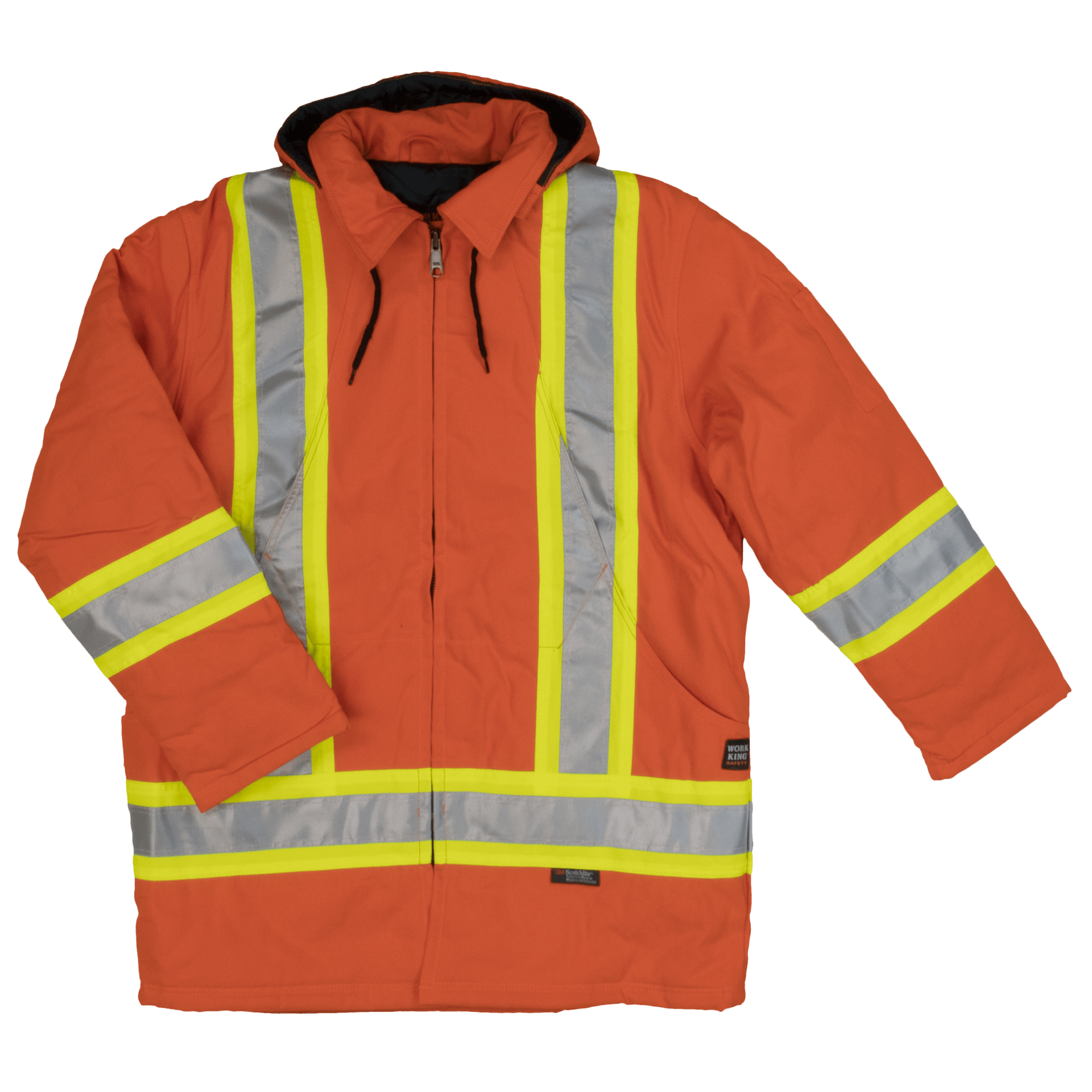 Tough Duck Fleece Lined Safety Jacket - S157 - Orange