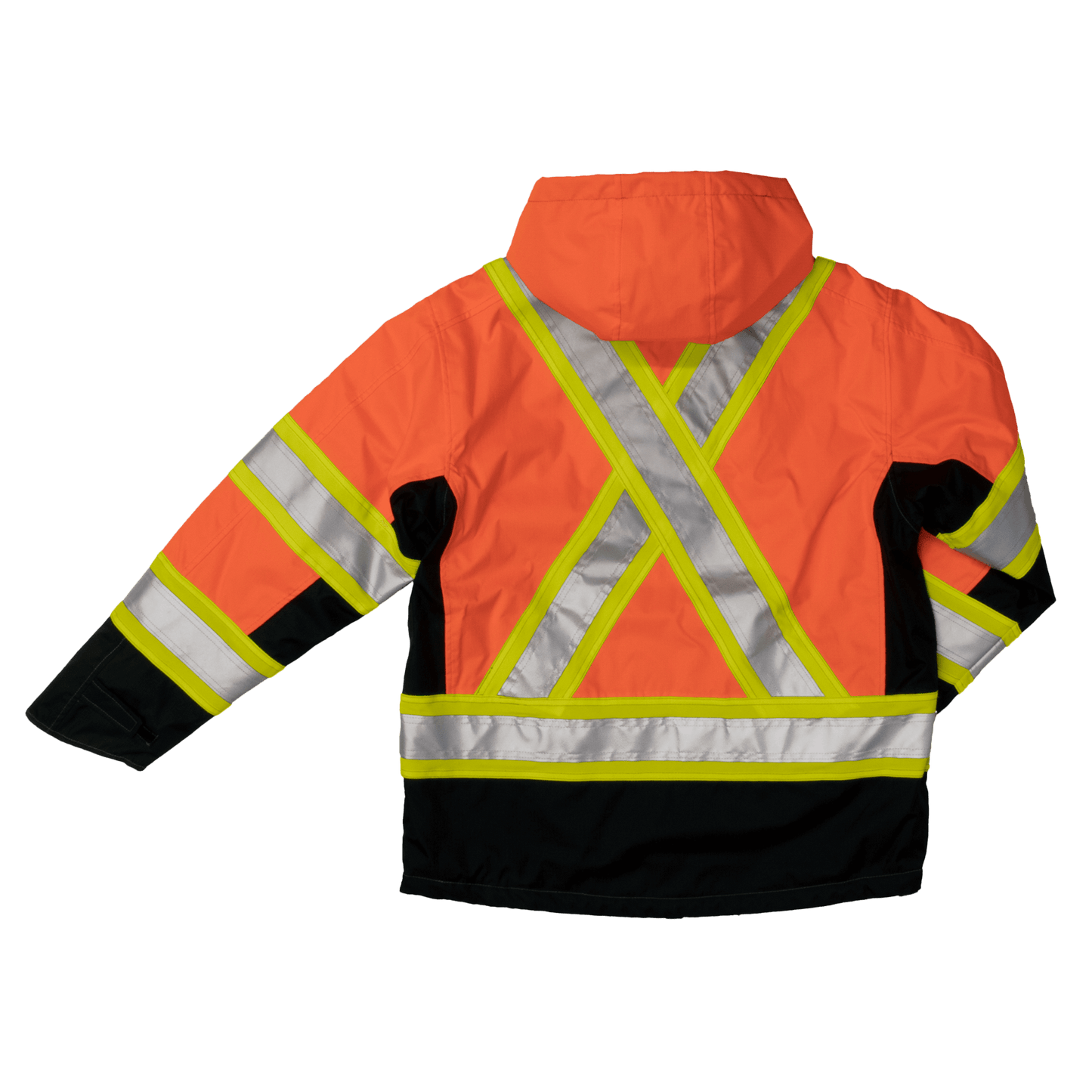 Tough Duck Fleece Lined Safety Jacket - S245 - Fluorescent Orange - back