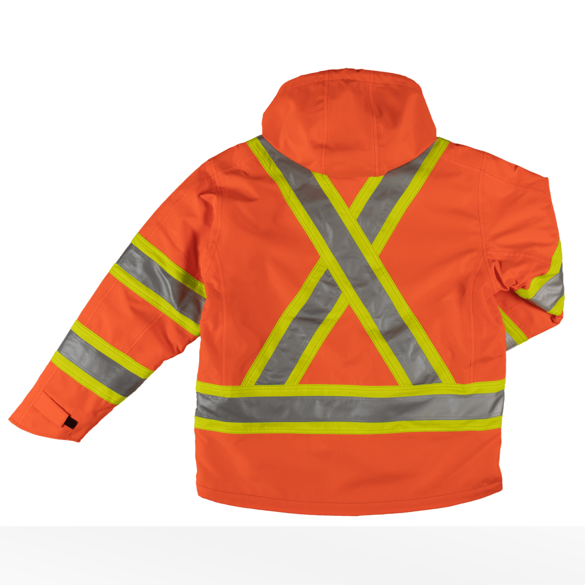 Tough Duck Fleece Lined Safety Jacket - S245 - Solid Orange - back