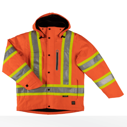 Tough Duck Fleece Lined Safety Jacket - S245 - Solid Orange