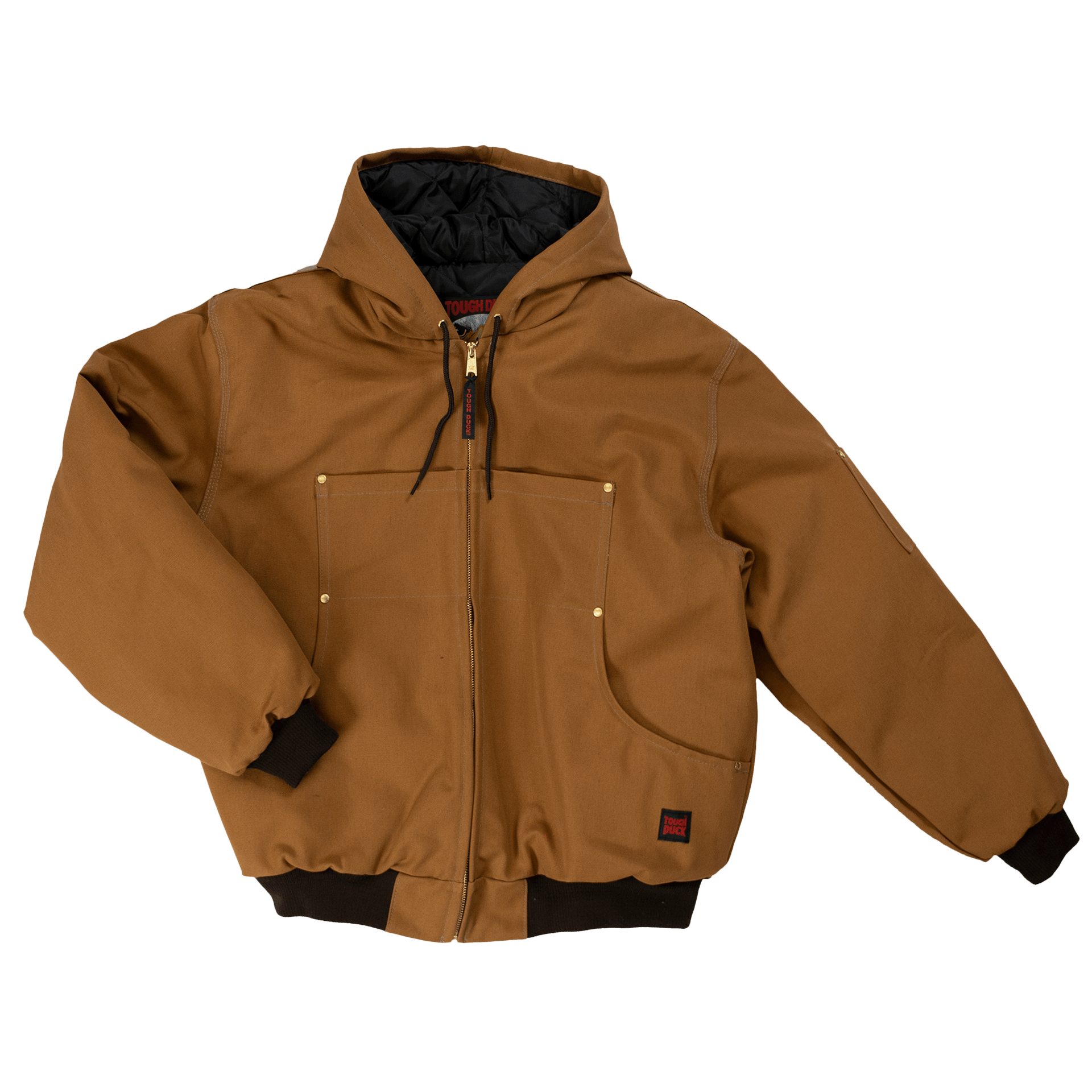 Tough Duck Hooded Bomber Jacket - 5123 - Brown