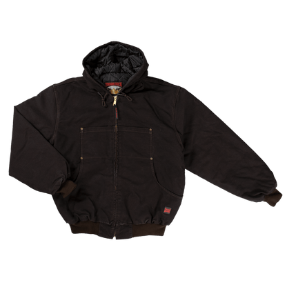 Tough Duck Hooded Bomber Jacket - 5123 - Dark Brown